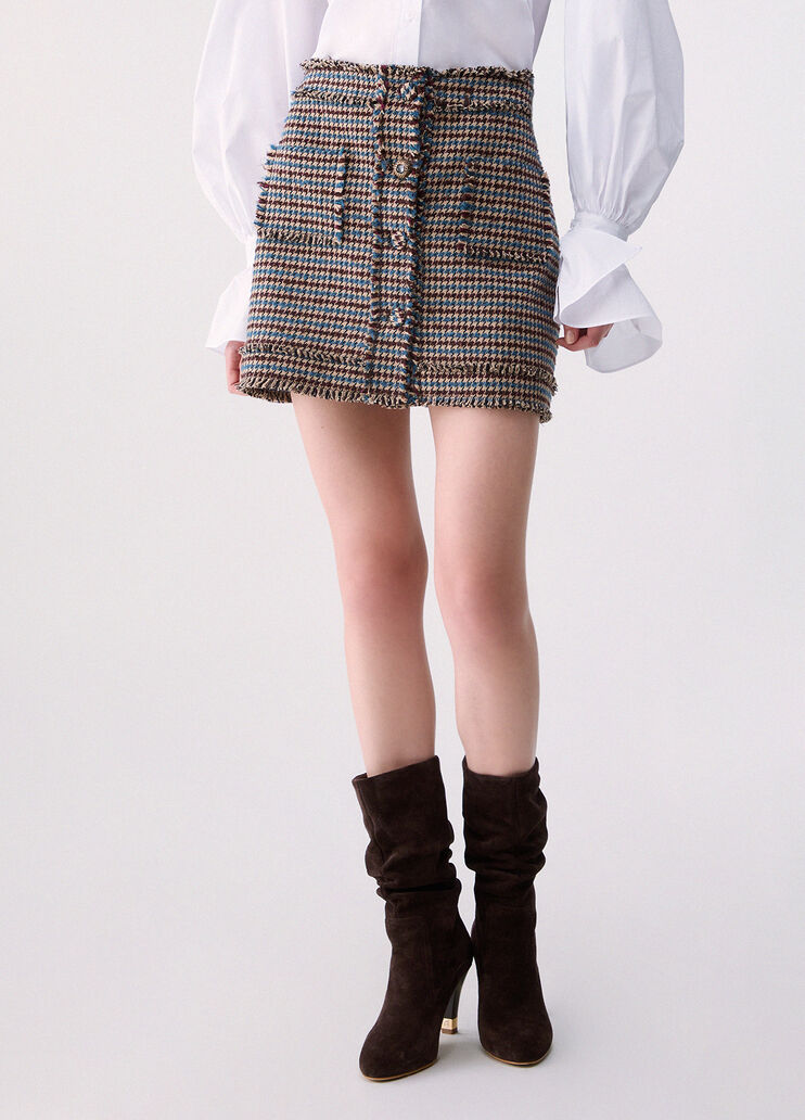 Tweed Mini Skirt houndstooth Liu Jo - medium