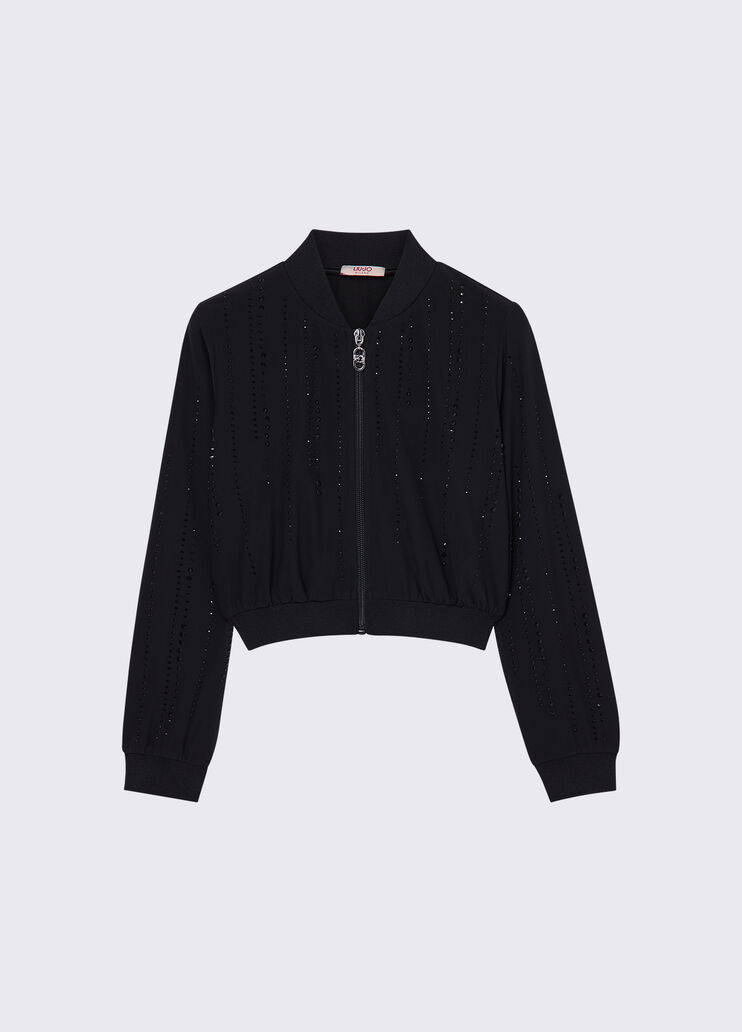 Tulle jacket with rhinestones black Liu Jo - medium