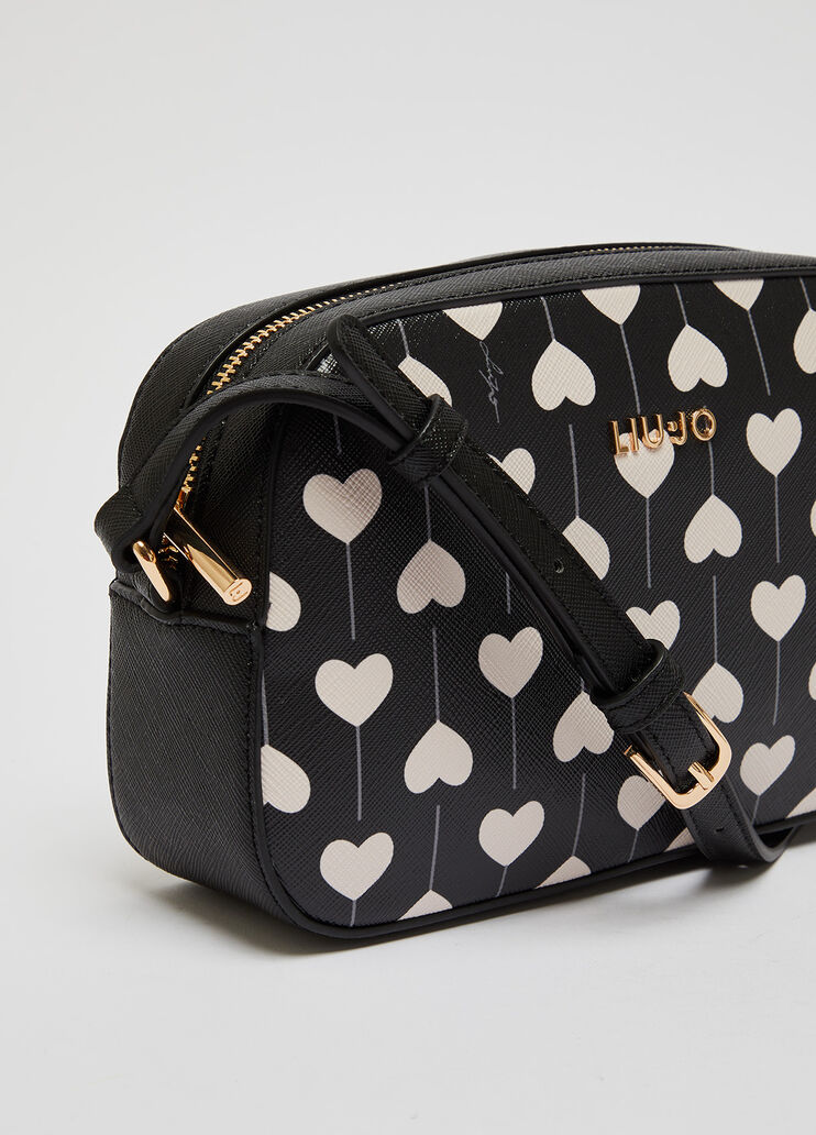 Экологичная сумка через плечо с сердечками чёрный Liu Jo - large image number 4