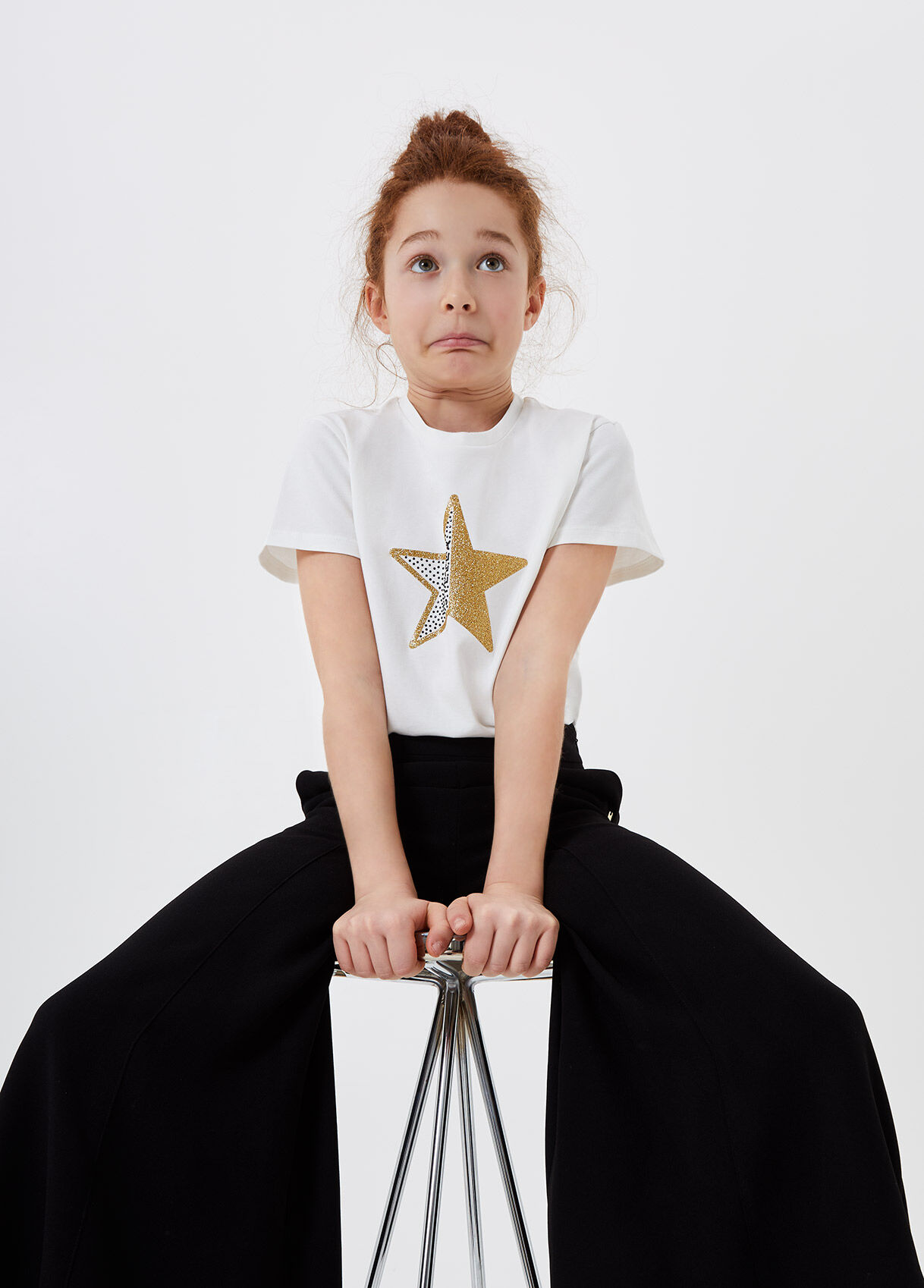 T-shirt with glitter print