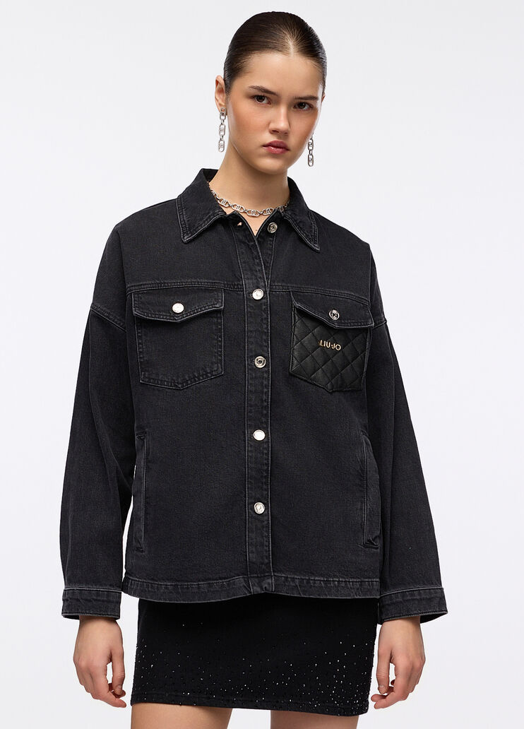 Жакет из денима чёрный деним Liu Jo - medium