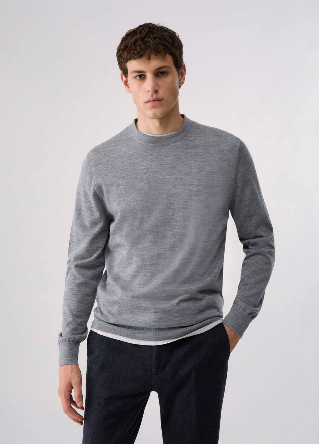 Merino Wool Sweater grey m&eacute;lange Liu Jo - large image number 0