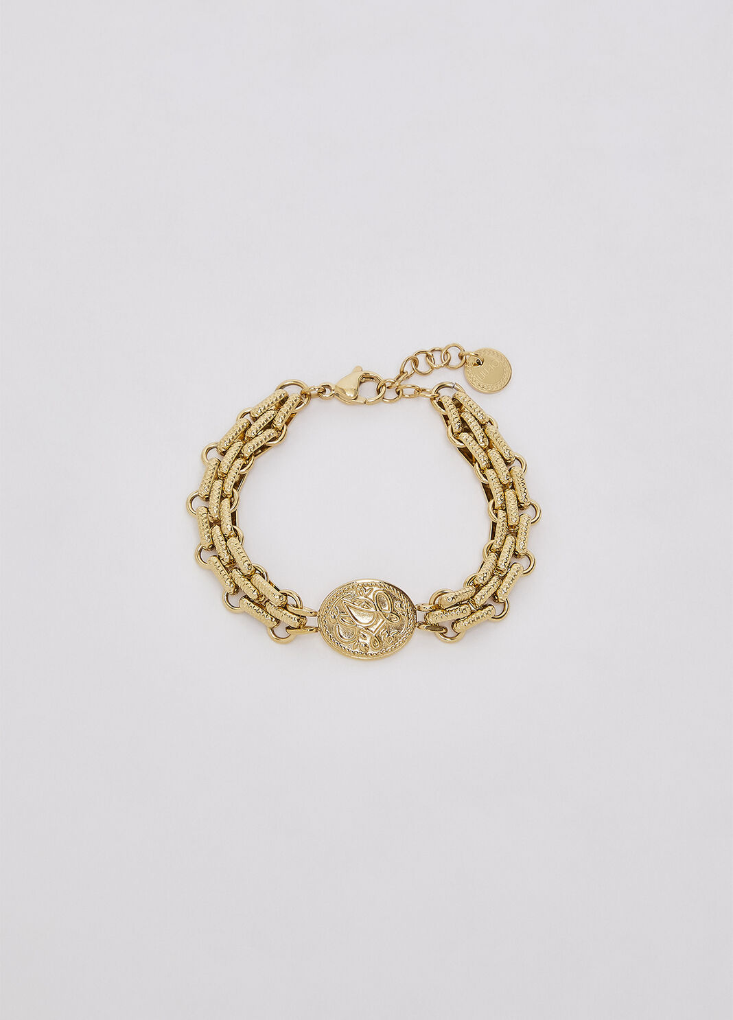 Bracelet with medal engraved gold Liu Jo - large image number 0