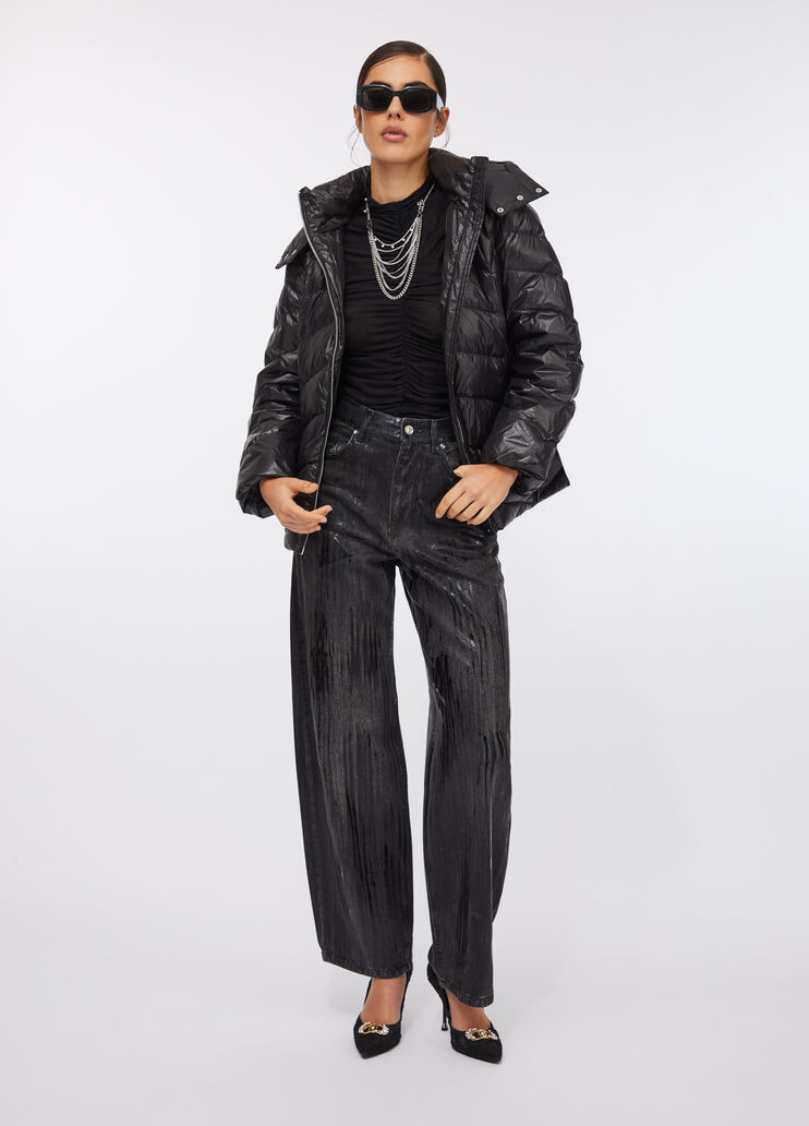 Пуховик с капюшоном черный Liu Jo - large image number 5