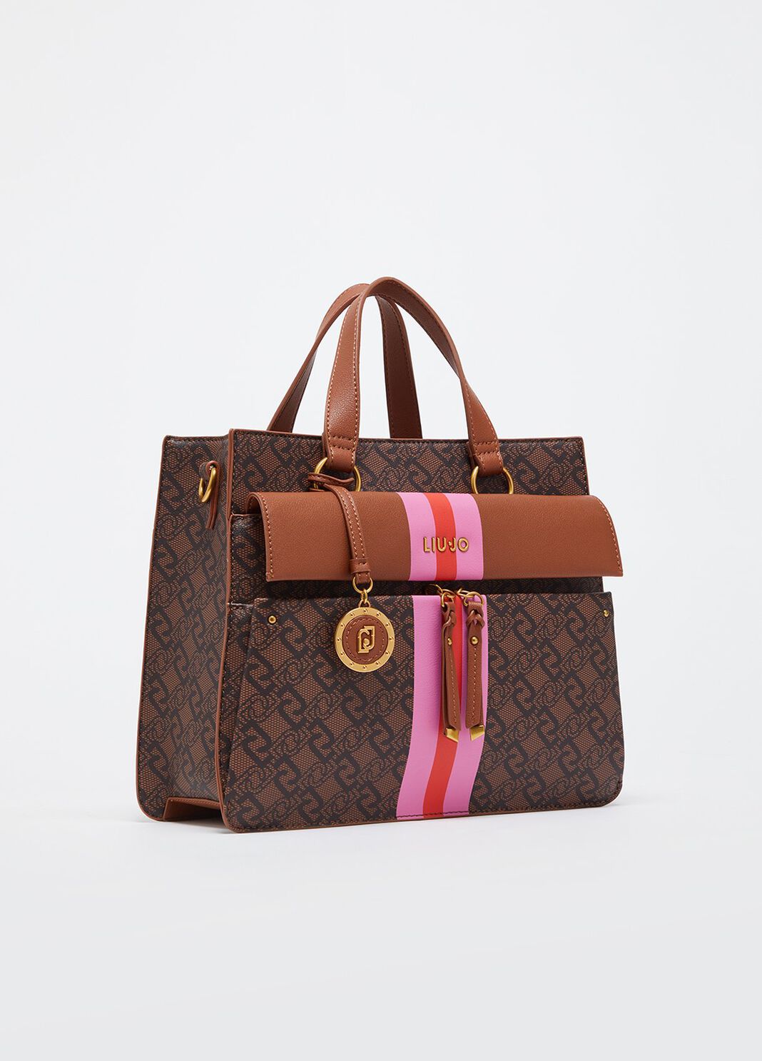 Medium satchel with charm brown Liu Jo - large image number 1