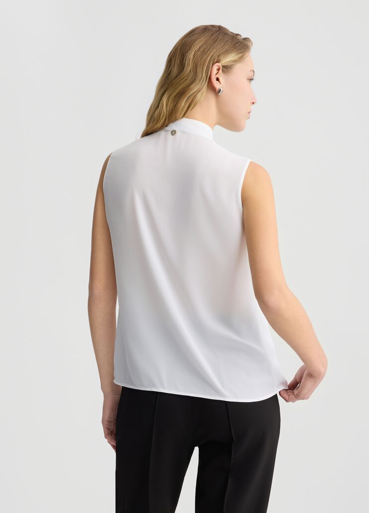 Georgette top white Liu Jo - large image number 1 Georgette top white Liu Jo - large image number 1