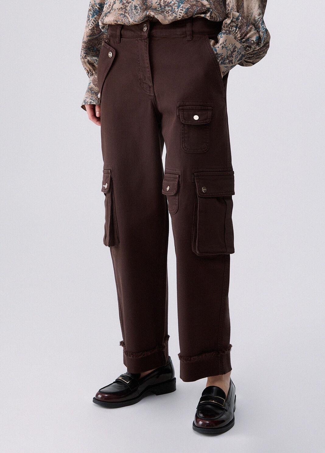 Pantalon de travail avec poches moka Liu Jo - large image number 0