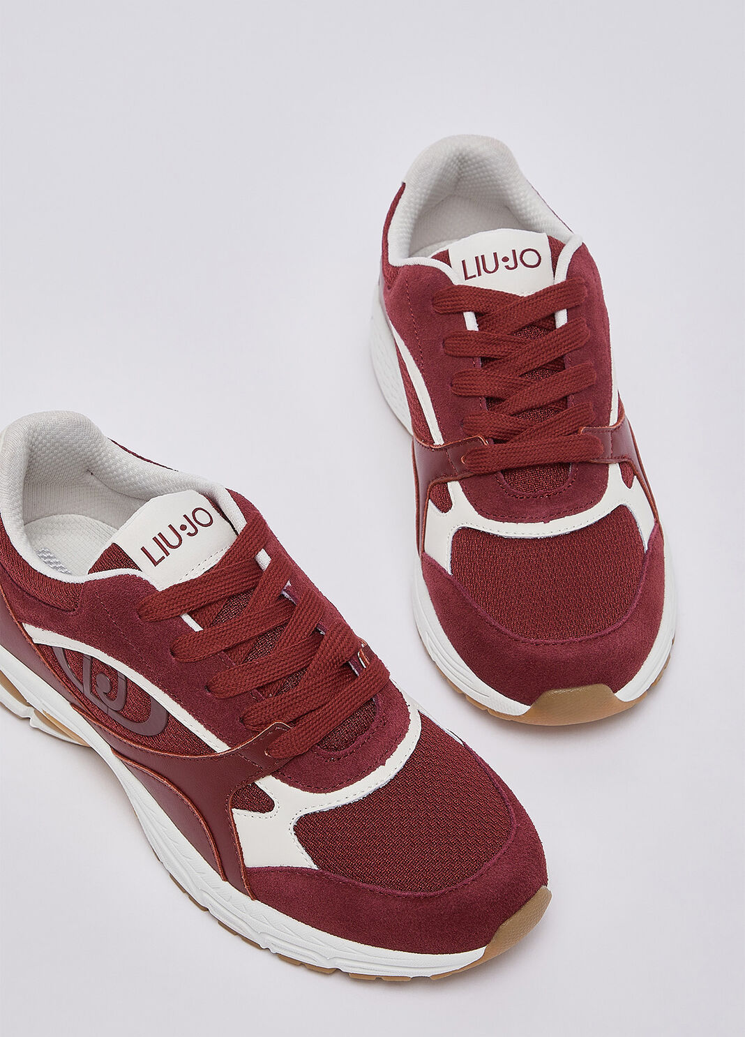 Sneakers in suede e mesh rosso ciliegia Liu Jo - large image number 6