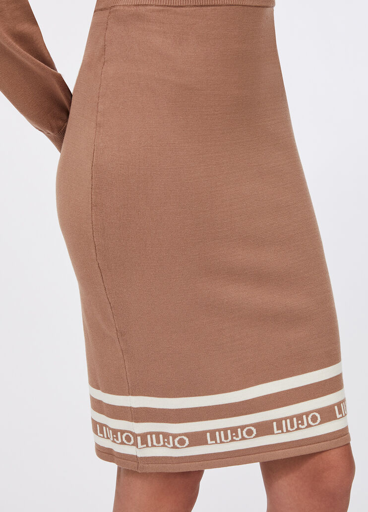 Midirock aus Strick Schokolade Liu Jo - medium