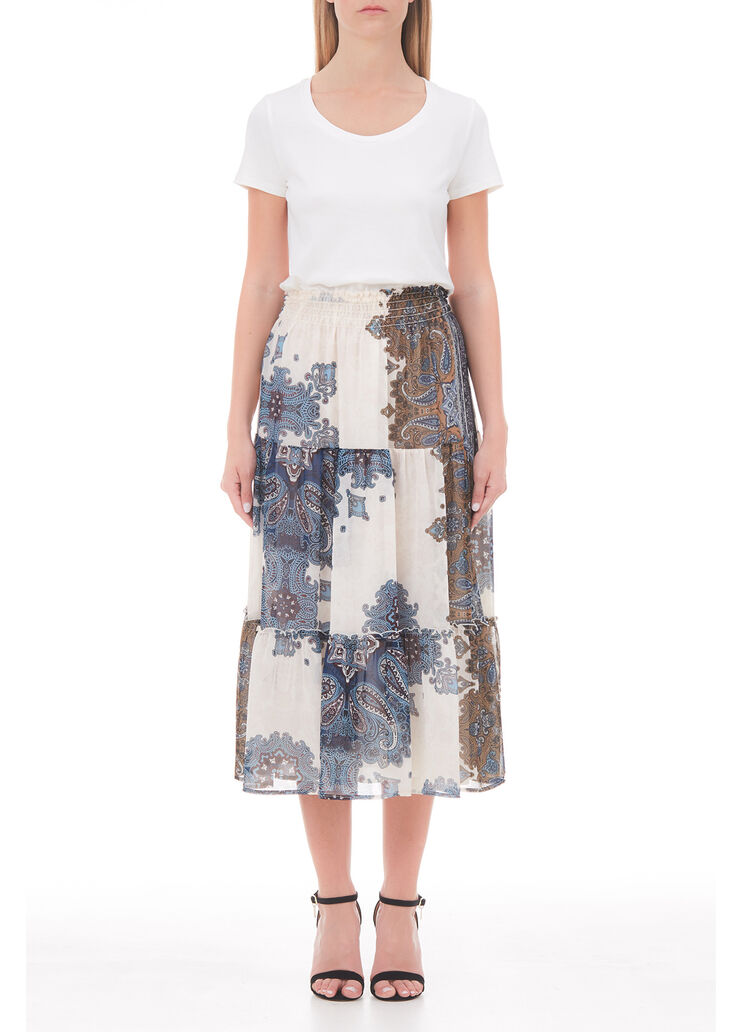 Midi dress with print white / optical print Liu Jo - large image number 0 Midi dress with print white / optical print Liu Jo - large image number 0