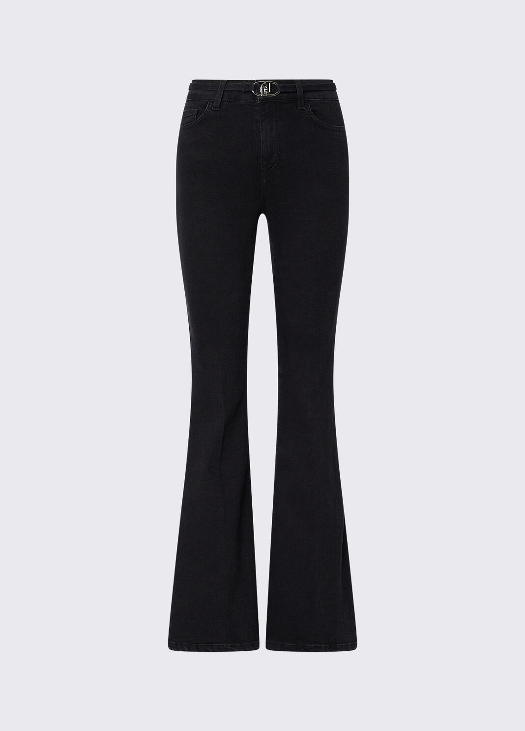 High-waisted bootcut jeans black denim Liu Jo - large image number 6