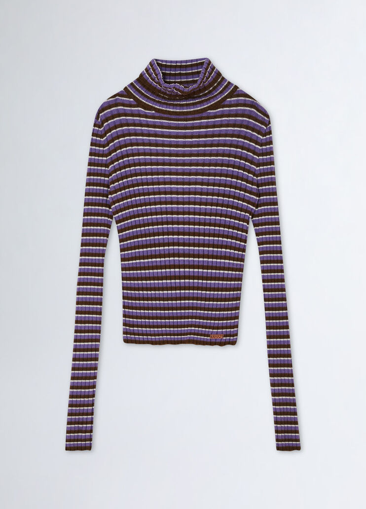 Gestreifter Rollkragenpullover Grün Liu Jo - medium Gestreifter Rollkragenpullover Grün Liu Jo - medium