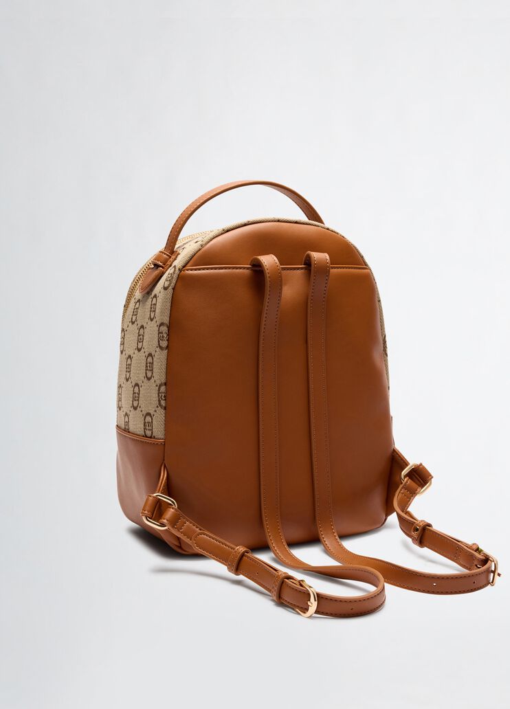 Jacquard backpack with clutch beige Liu Jo - large image number 3