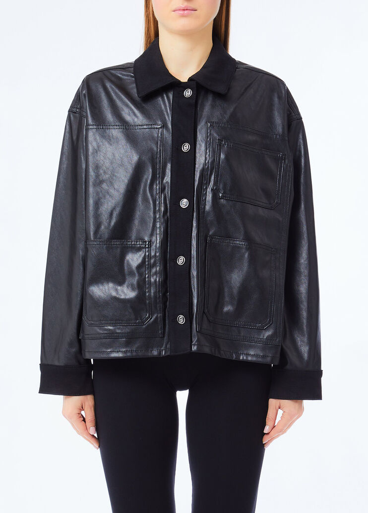 Coated fabric jacket black Liu Jo - medium