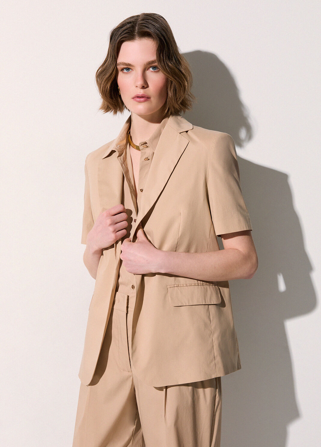 Blazer with belt cappuccino Liu Jo - large image number 3