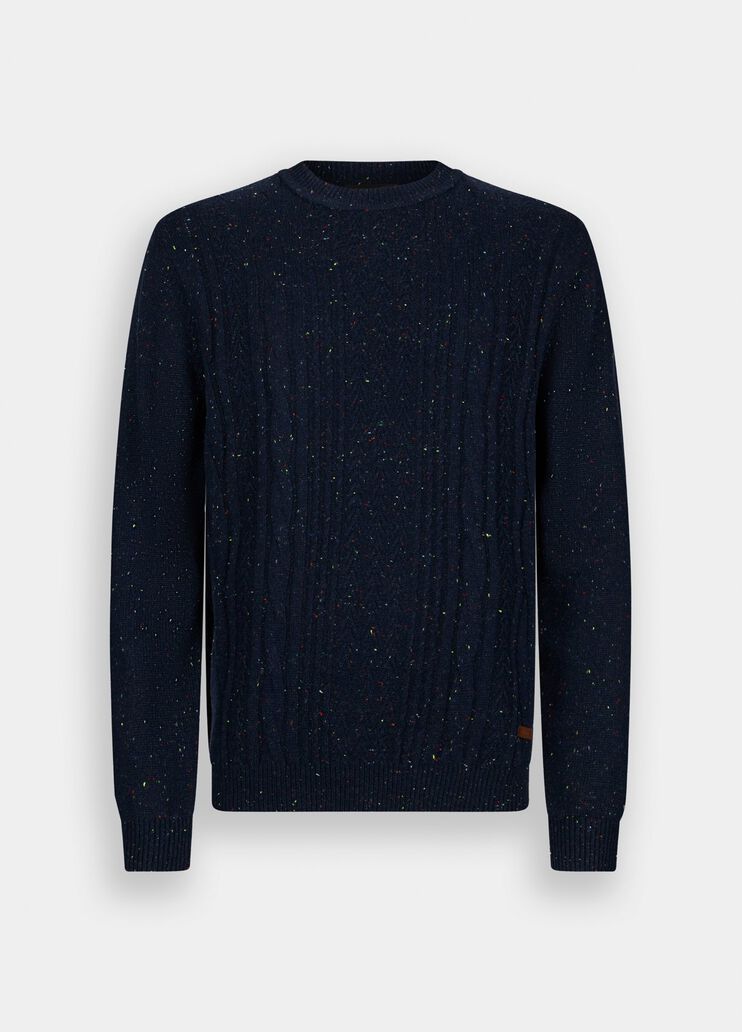 Zopfmusterpullover aus Wolle Dunkelblau Liu Jo - large image number 6