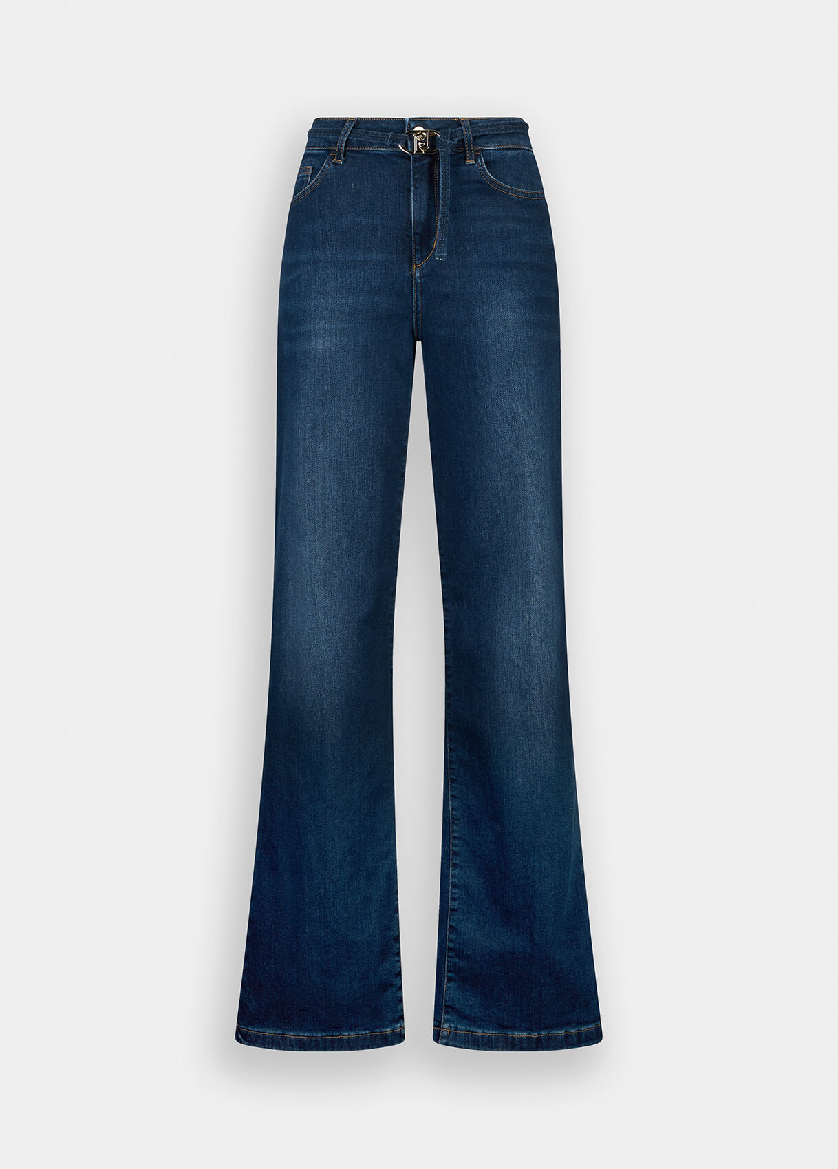 Jeans flare con cintura colore denim blu scuro | Liu Jo