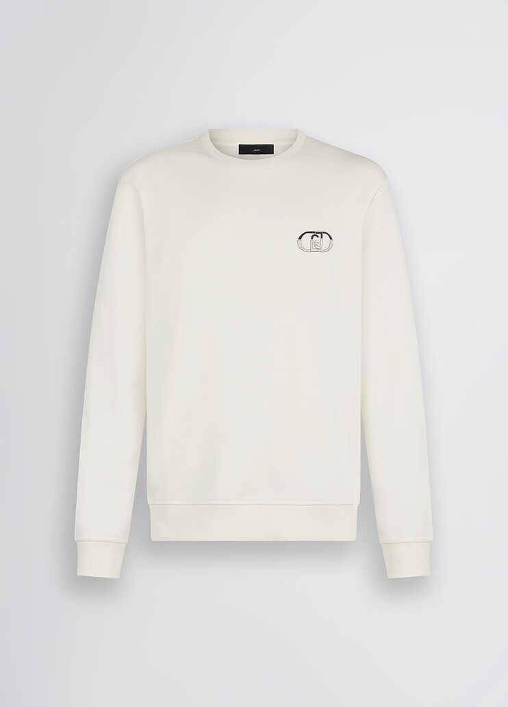 White sweatshirt with logo white Liu Jo - large image number 6 White sweatshirt with logo white Liu Jo - large image number 6
