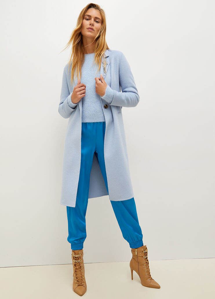 Alpaca sweater with cut-out Air Force blue Liu Jo - large image number 3