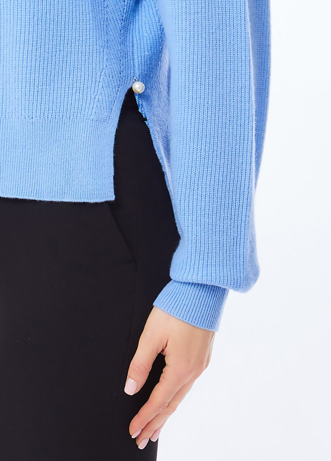 Knit in wool and cashmere light blue Liu Jo - large image number 2