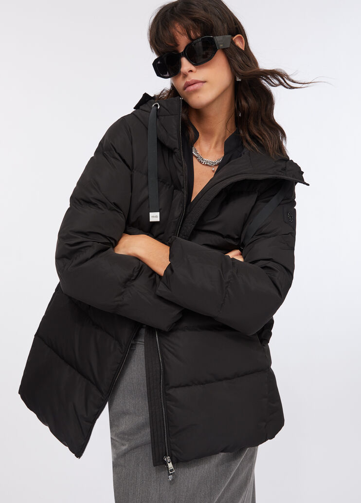 Down jacket with bejewelled embroidery black Liu Jo - medium