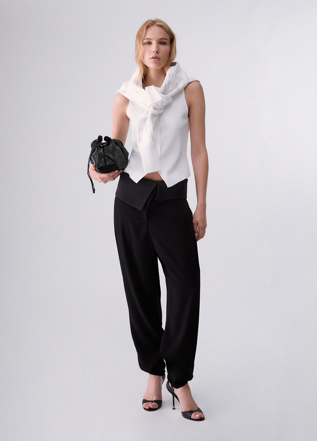 Knit Vest with Lace Detail white Liu Jo - large image number 5