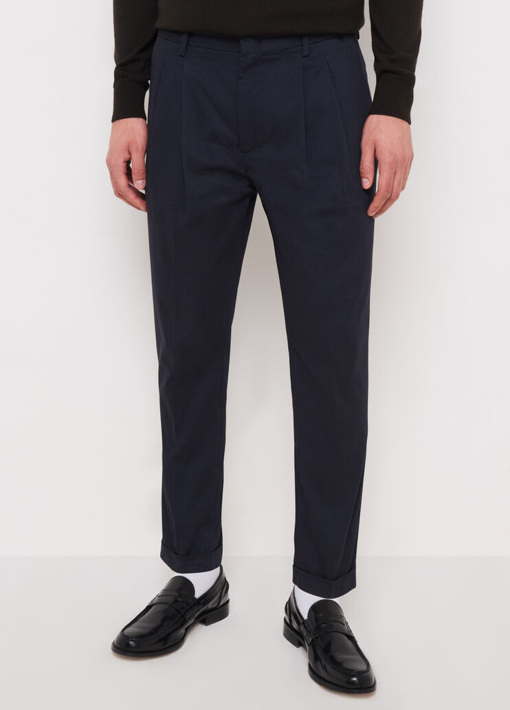 Pantalone capri in gabardine blu scuro Liu Jo - large image number 0