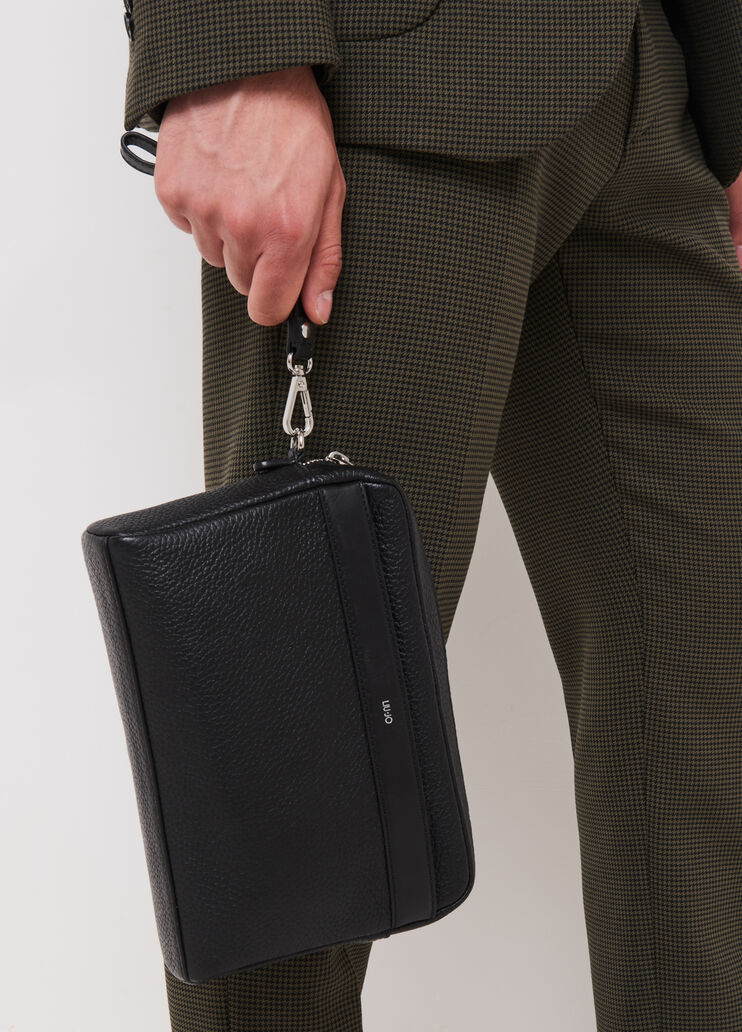 Pochette en cuir Noir Liu Jo - large image number 1