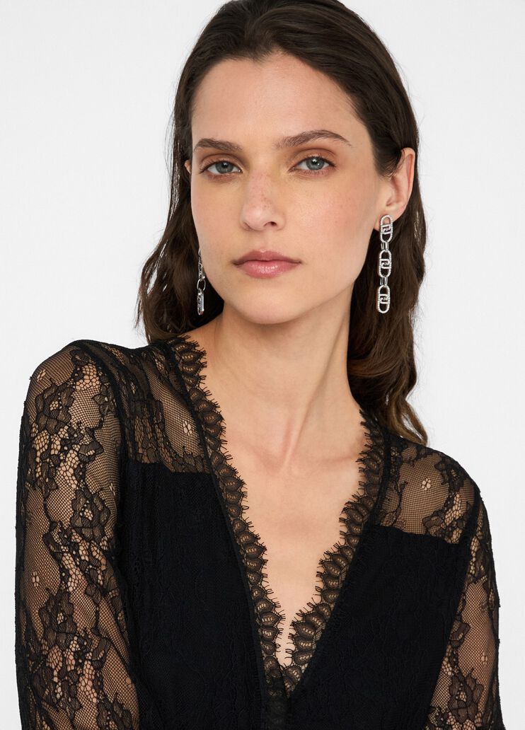 Short lace dress black Liu Jo - medium Short lace dress black Liu Jo - medium