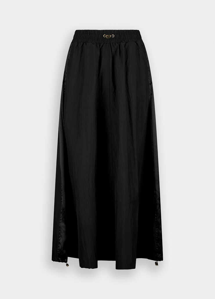 Langer Rock aus Nylon und Satin Schwarz Liu Jo - large image number 4