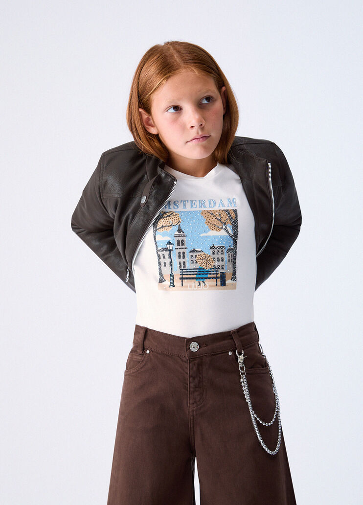 Printed Jersey T-shirt Amsterdam Liu Jo - medium
