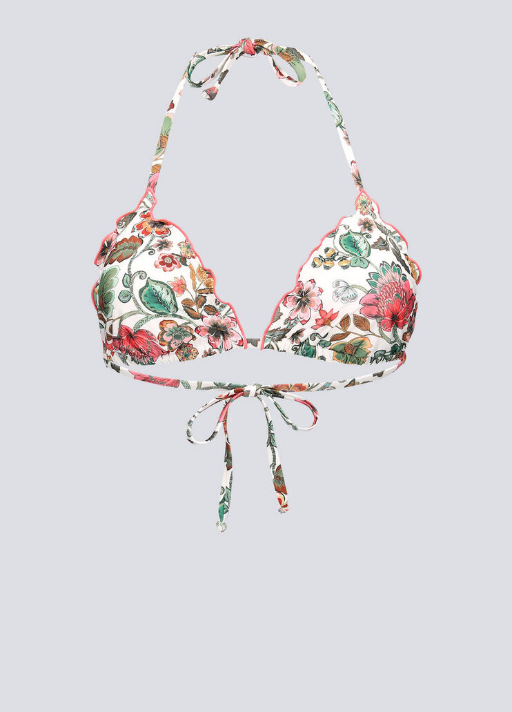 Haut de bikini triangle  fleurs blanches Liu Jo - large image number 4 Haut de bikini triangle  fleurs blanches Liu Jo - large image number 4