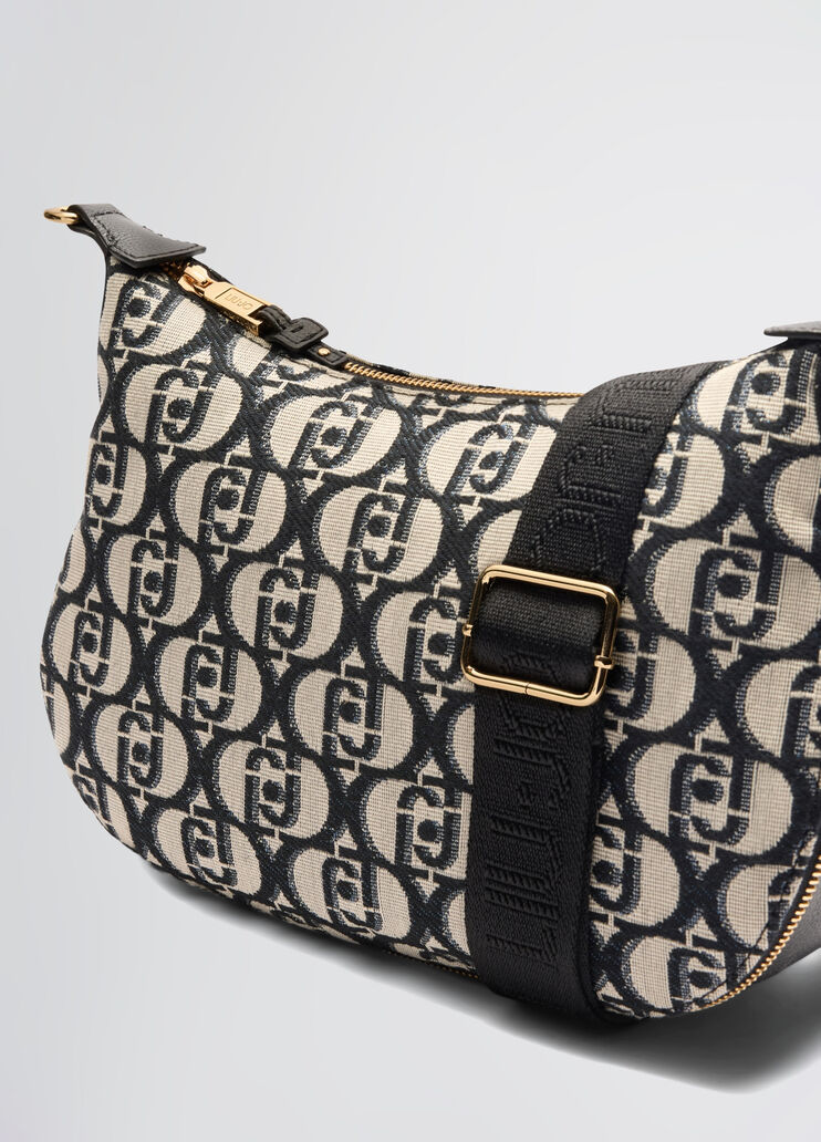 Jacquard shoulder bag with logo black Liu Jo - large image number 5 Jacquard shoulder bag with logo black Liu Jo - large image number 5