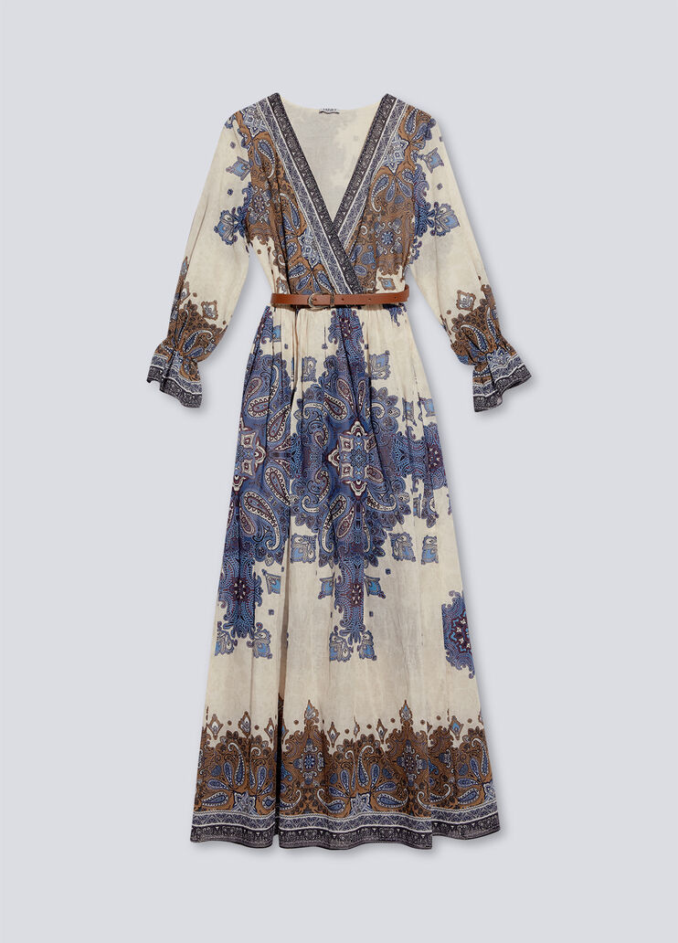 Langes bedrucktes Kleid Optical-Print Liu Jo - large image number 4 Langes bedrucktes Kleid Optical-Print Liu Jo - large image number 4