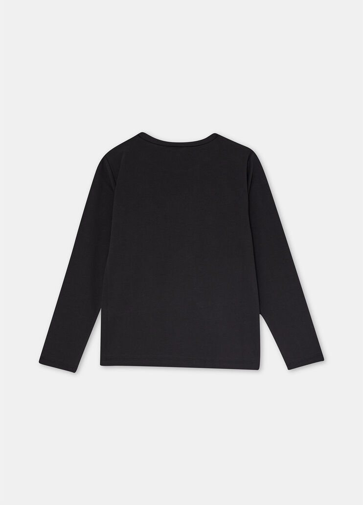 Cotton T-shirt with logo black Liu Jo - large image number 4 Cotton T-shirt with logo black Liu Jo - large image number 4