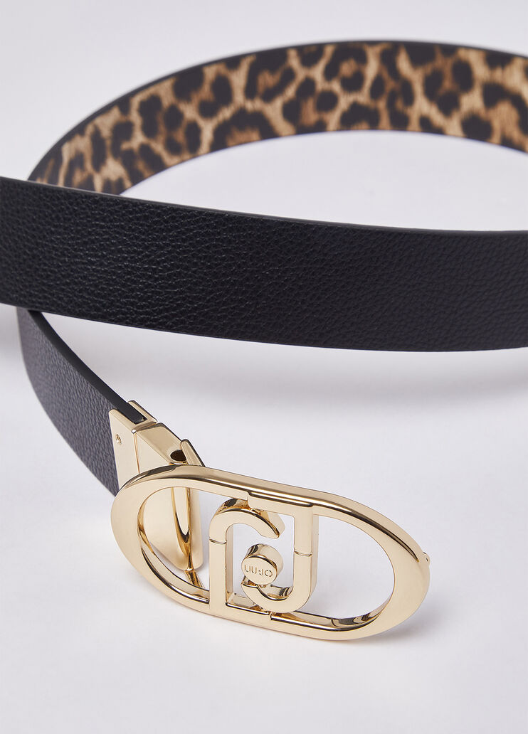 Ceinture r&eacute;versible &agrave; motif animalier animalier Liu Jo - medium