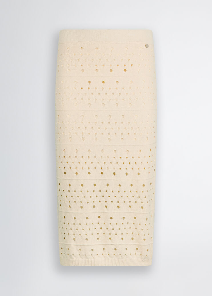Knit midiskirt vanilla colour Liu Jo - large image number 6 Knit midiskirt vanilla colour Liu Jo - large image number 6