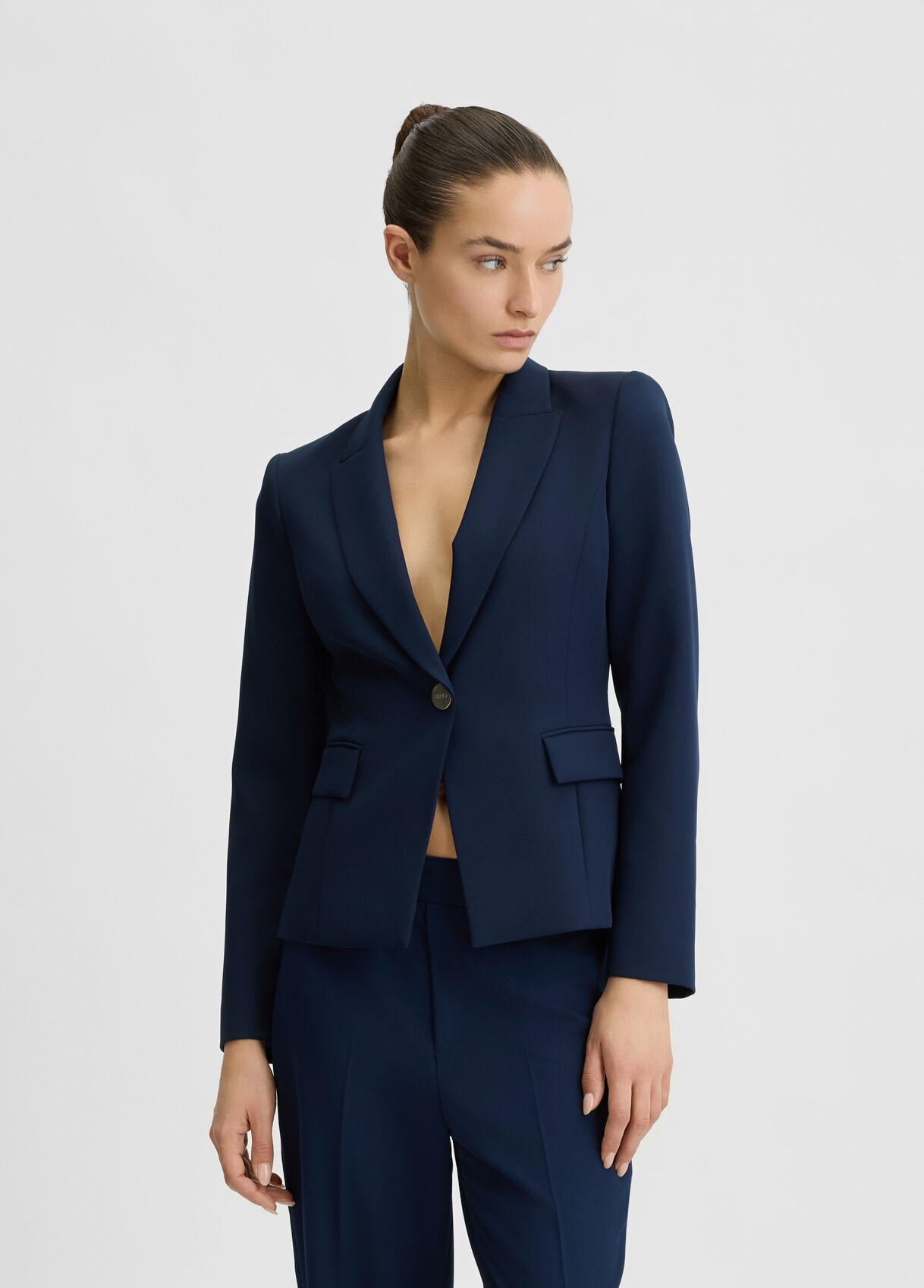 Slim-fit blazer colour blue | Liu Jo
