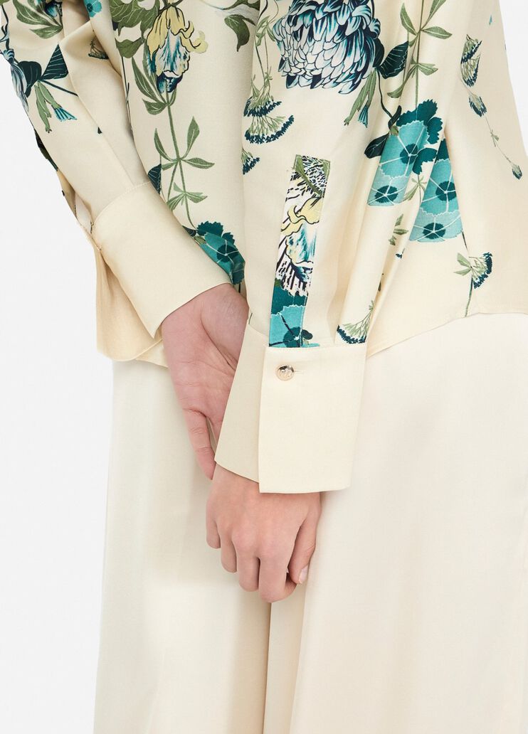 Printed twill shirt milk white Liu Jo - large image number 4