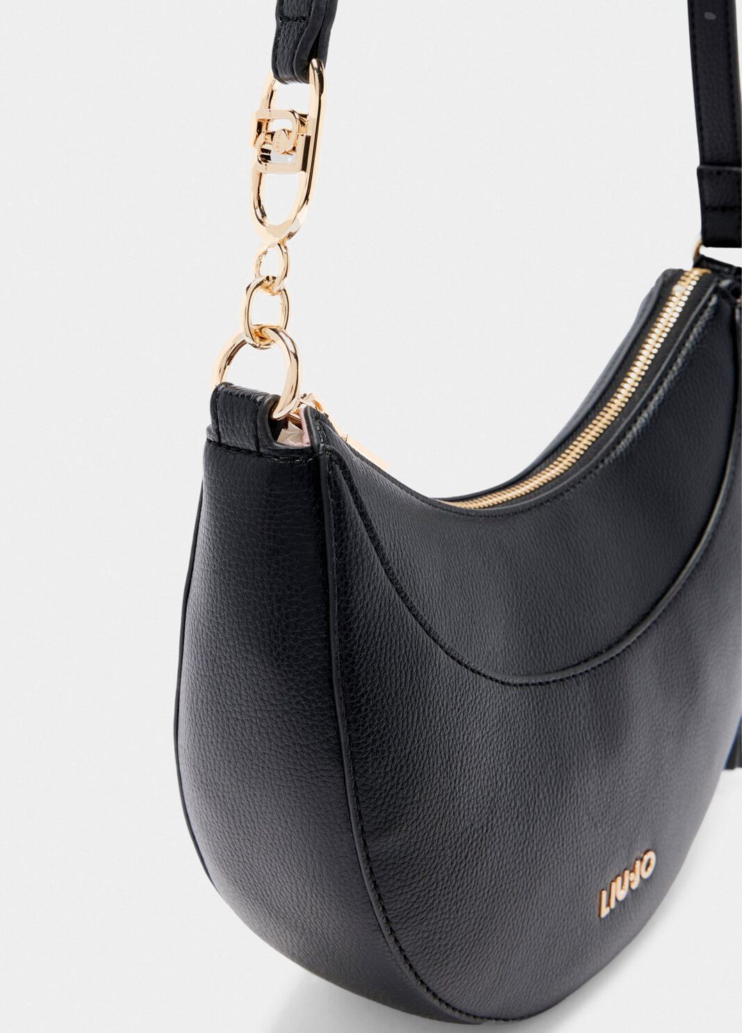Borsa a spalla media con charm nero Liu Jo - large image number 3
