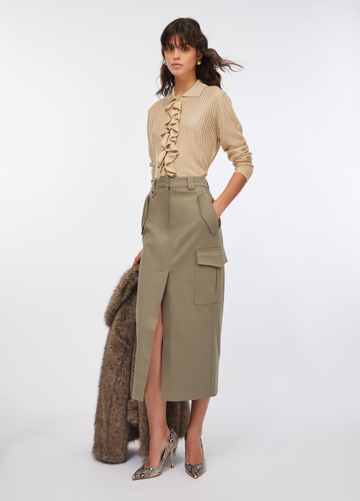 Lurex® knit shirt gold Liu Jo - large image number 5