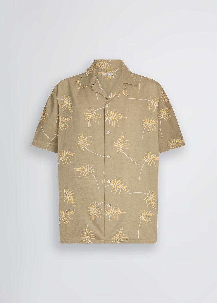 Linen and cotton shirt beige leaf print Liu Jo - large image number 6 Linen and cotton shirt beige leaf print Liu Jo - large image number 6