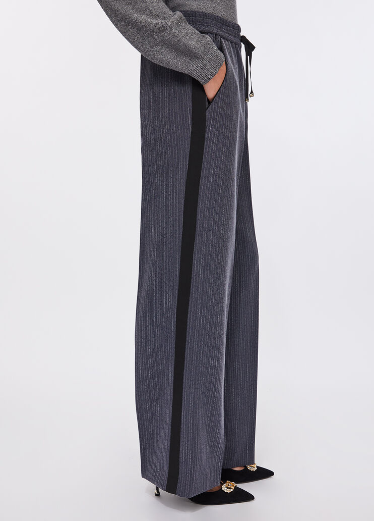Pantaloni in flanella gessata gessato blu Liu Jo - medium Pantaloni in flanella gessata gessato blu Liu Jo - medium