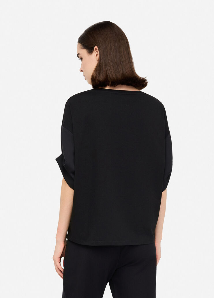 T-shirt with jewel chain black Liu Jo - large image number 1