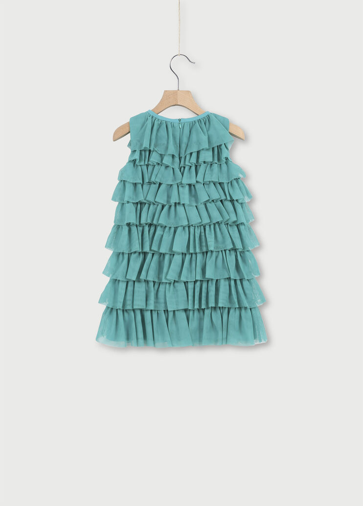 Vestito corto in tulle Verde menta Liu Jo - large image number 1 Vestito corto in tulle Verde menta Liu Jo - large image number 1