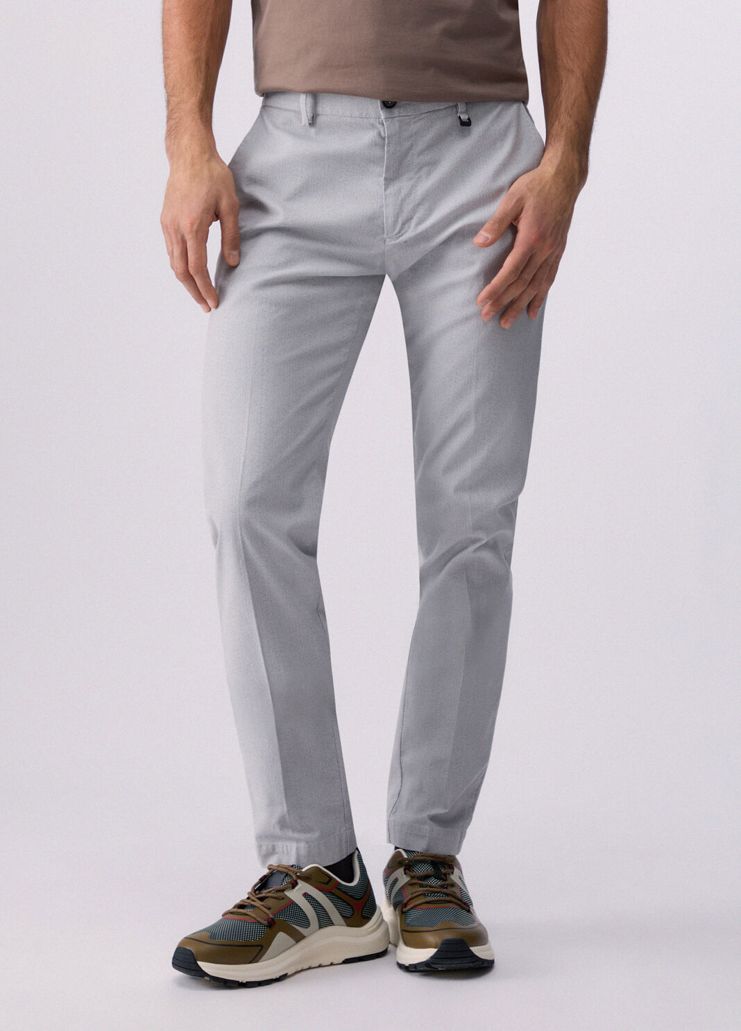 Pantal&oacute;n chino de chevr&oacute;n gris hielo Liu Jo - large image number 0