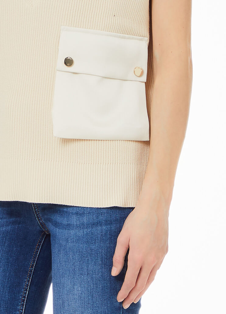 Strickweste mit Tasche hellbeige Liu Jo - large image number 2