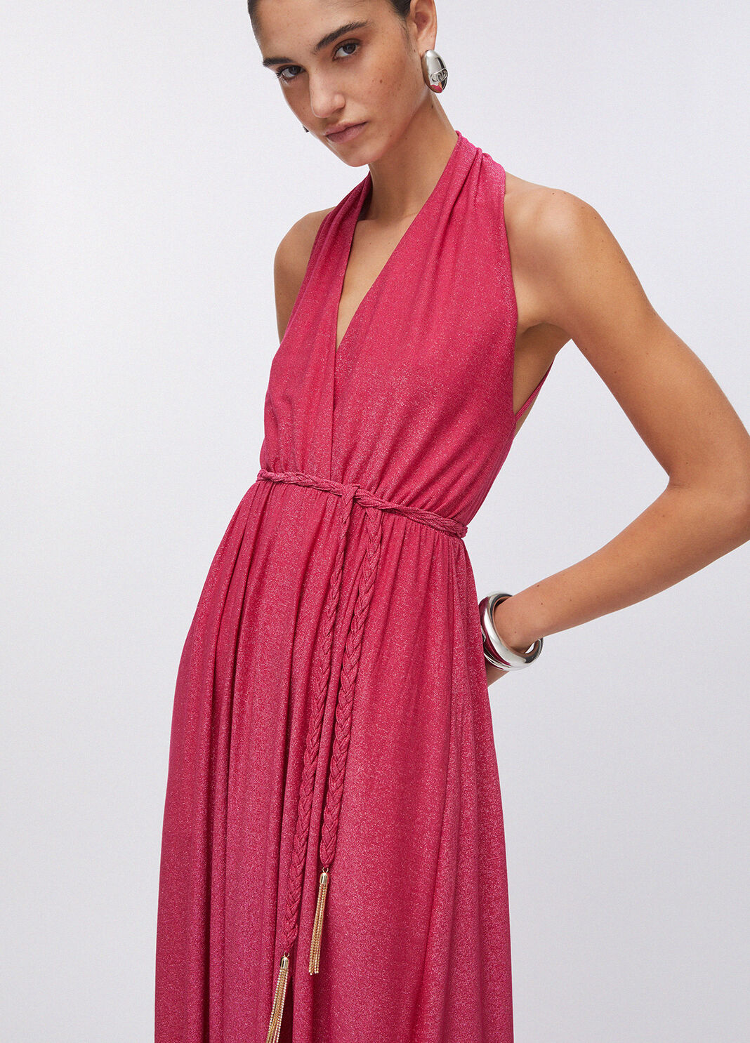 Langes Lurexkleid Rosa Liu Jo - large image number 4