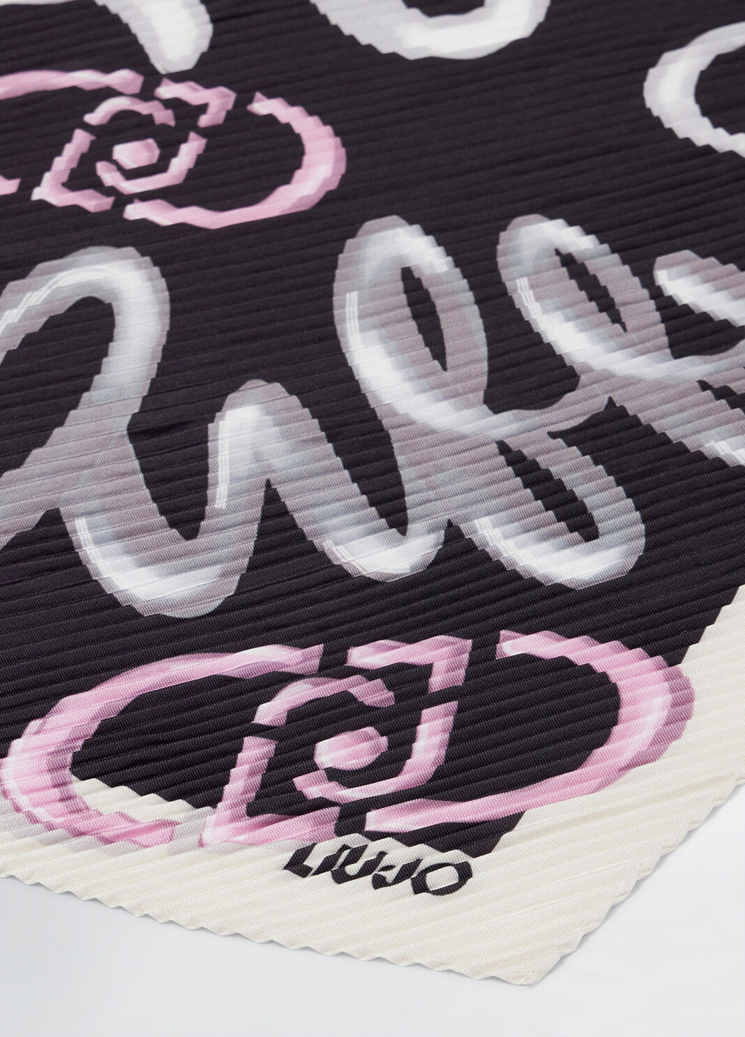 Logo scarf black Liu Jo - large image number 6
