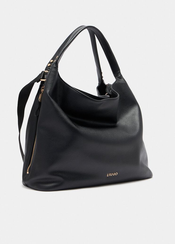 Sac hobo grand format avec bandoulière noir Liu Jo - large image number 1